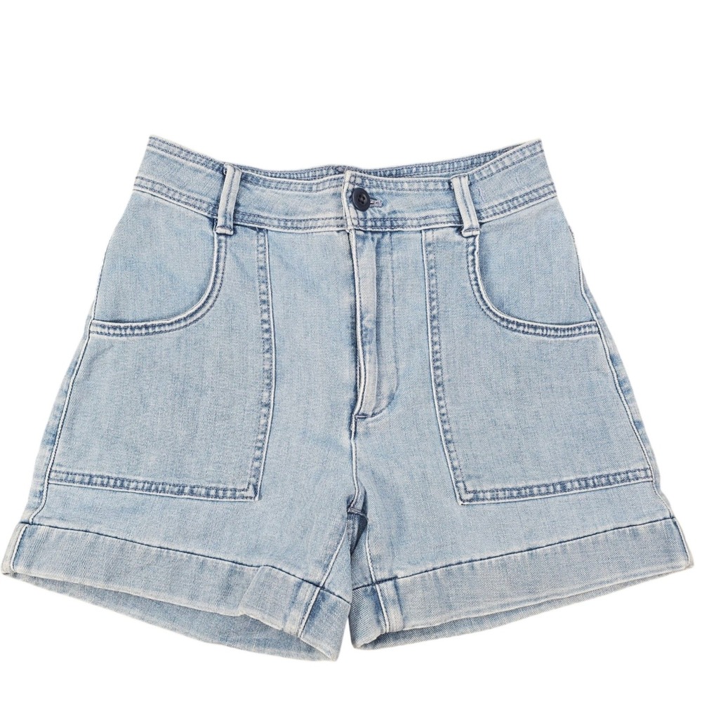 Madewell Light Wash High Rise Utility Denim Shorts AO128 SU20 Blue Size 23